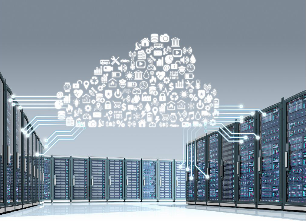 プロバイダーのサーバーが並んでいる