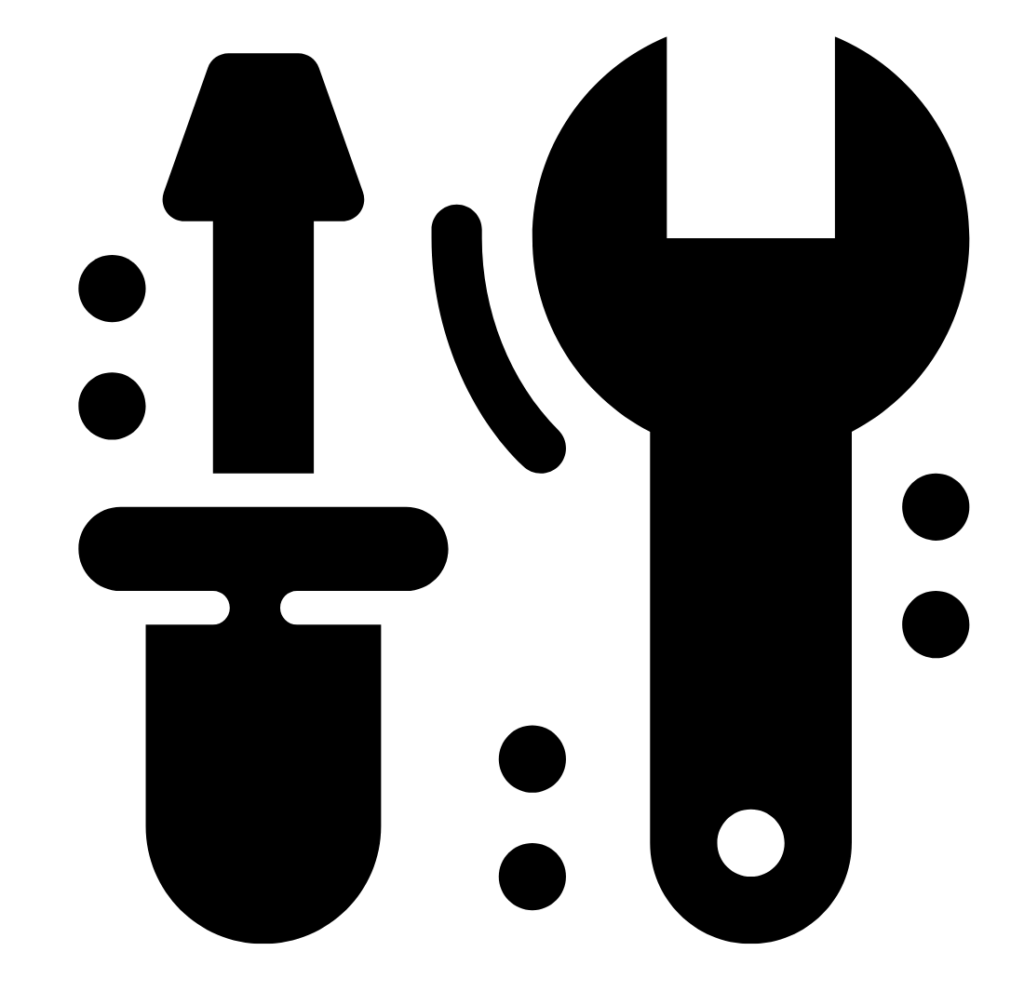 ドライバーとスパナのイラスト