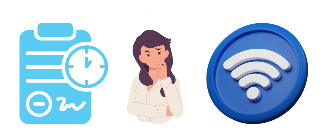 プロバイダの契約を考える女性のイラスト