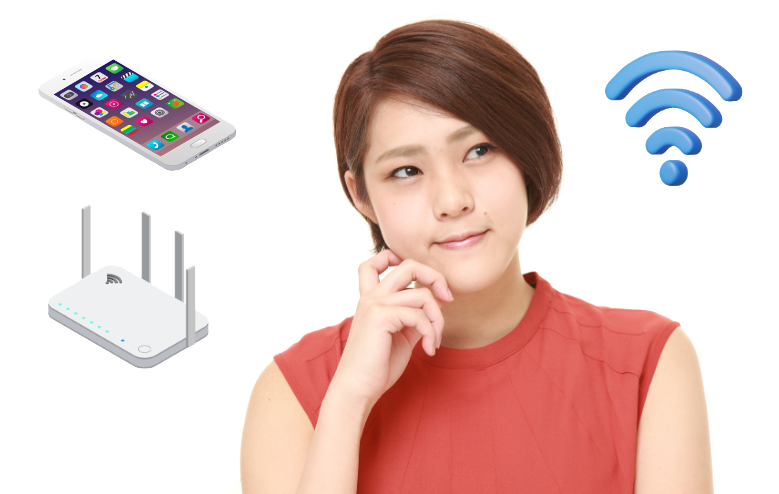 デザリングかwifiで迷う若いショートカットの女性